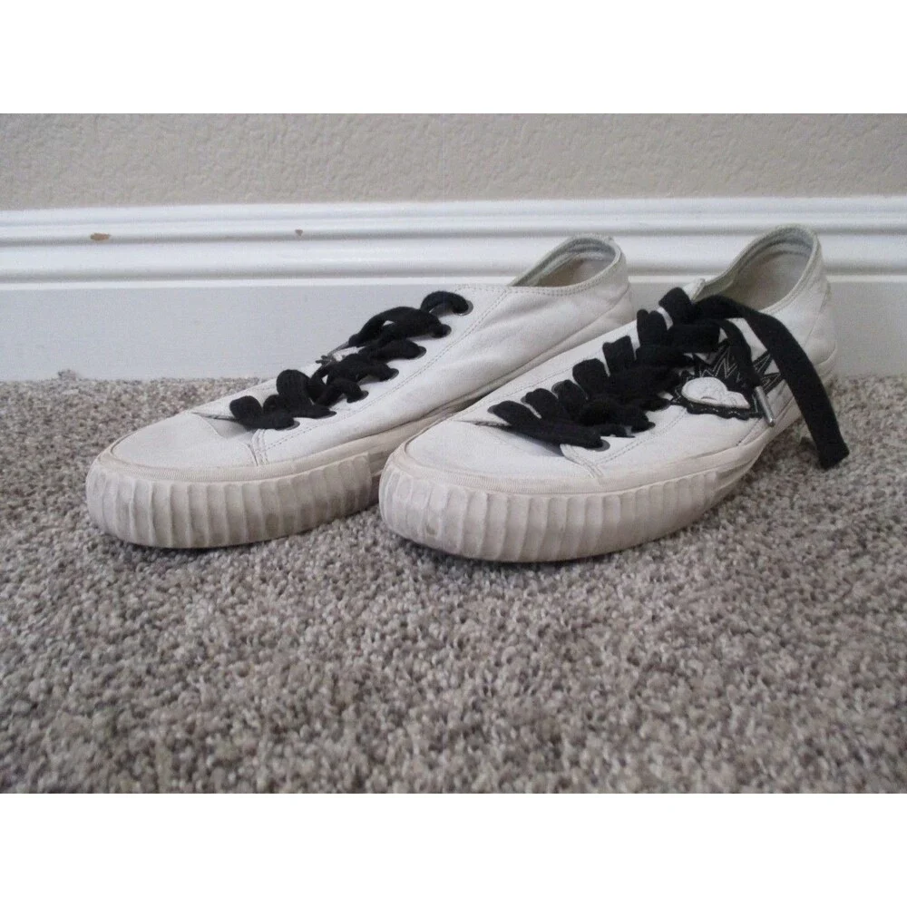 John Varvatos Bootleg Vulcanized Skull Mens Sneaker 12 low top Rare